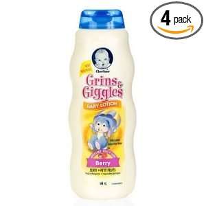   Giggles Baby Lotion, Berry 15 Oz (Pack of 4)