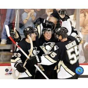  Sidney Crosby   1st Goal / Celebration Finest LAMINATED 