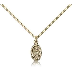  Gold Filled O/L Our Lady of Czestochowa Medal Pendant 1/2 