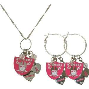   Breast Cancer Awareness Necklace & Earring Set