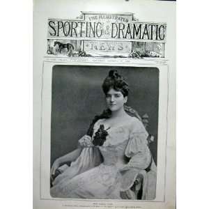  Clarita Vidal London Actress Old Print 1904 Theatre