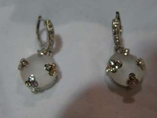 Judith Ripka Rock Crystal & Diamond Earrings  