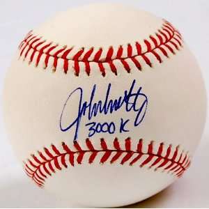  John Smoltz Signed Baseball   3000 K Inscription 