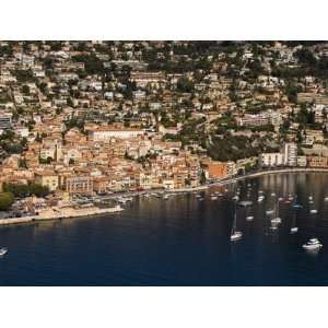 View From Helicopter of Villefranche, Alpes Maritimes, French Riviera 