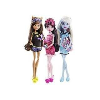Monster High Dead Tired Abbey, Clawdeen, & Draculaura Set of 3