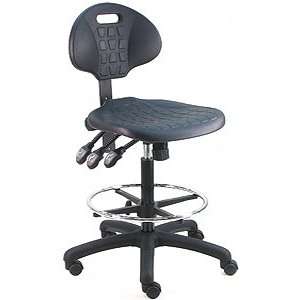 BenchPro Deluxe HD Cleanroom Lab Chair / workbench stool with footring 