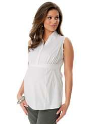 Motherhood Maternity Sleeveless Button Detail Maternity Blouse