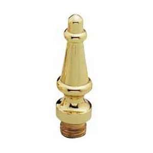 Baldwin 1093031I Solid Brass Steeple Hinge Finial   Polished Brass