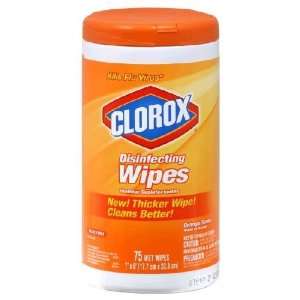 Clorox Disinfecting Wipes, Orange Scent, 75 Count (Pack of 6)  