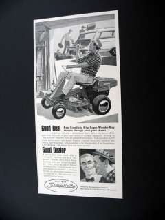 Simplicity Super Wonder Boy Riding Mower 1965 print Ad  