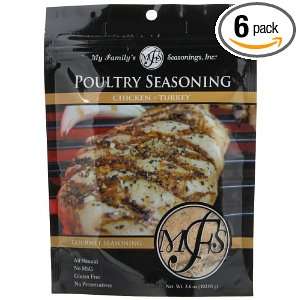   Seasonings, Inc. Poultry Seasonings, 3.6 Ounce Pouches (Pack of 6