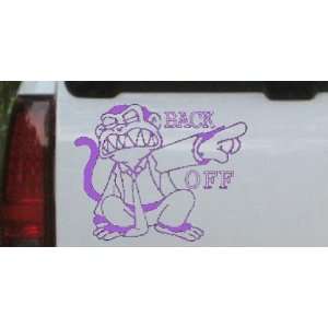 Purple 16in X 20.0in    Evil Monkey Back Off Cartoons Car Window Wall 