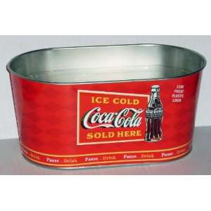  Coca Cola Ice Cold Metal Tub Planter 