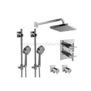   Â½ Thermostatic system with 2 hand shower rails and shower head