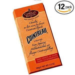 Camille Bloch Milk Filled with Cointreau 3.5 Ounce Bars (Pack of 12 