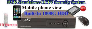 CCTV CCD camera 1TB H.264 DVR Home security system  
