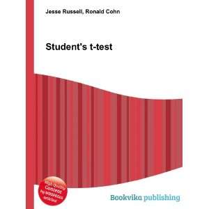  Students t test Ronald Cohn Jesse Russell Books