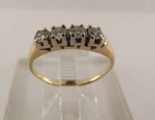 Description 14Kt Solid Yellow Gold Diamond Anniversary Ring 14k