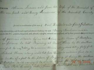 1839 antique LEMON deed ISINHOWER halifax DAUPHIN pa  