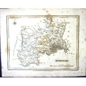   Antique Map C1850 Middlesex England London Westminster