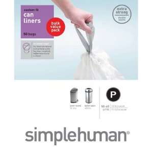  simplehuman CW0172 N/A 60 Gallon Trash Can Liners Size P 