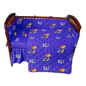  Kansas Jayhawks 5 Piece College Covers Baby Crib Set 