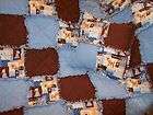 Spotty Dog Rag Quilt & Pillow Gift Set, Blue and Brown