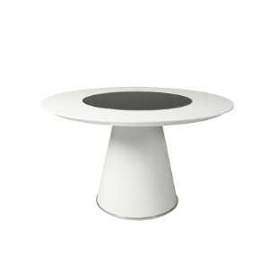  Taranto Dining Table with Black Glass Top Insert