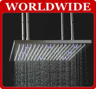 20 Stainless Steel square LED rain shower head JN 8120  