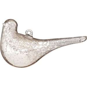  Silver Mercury Glass Bird Ornament (dove design)