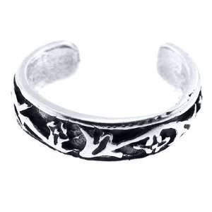  925 Sterling Silver Toe Ring Antique Vine Jewelry