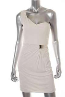  Maxazria NEW Ivette One Shoulder White Clubwear Dress Stretch Ruched S