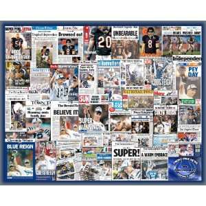   Colts 2007 Superbowl Newspaper Collage Print