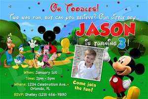 Custom Mickey Mouse Clubhouse and Friends Invitations  