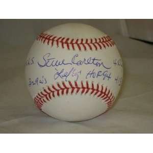 Signed Steve Carlton Baseball   Stats   Autographed Baseballs  