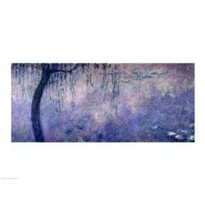 Waterlilies Two Weeping Willows, left section, 1914 18   Poster by 