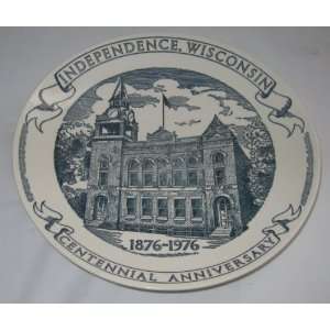   Wisconsin Centennial Commemorative Plate 1876 1976 