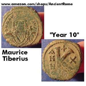   COIN HOUSE MAURICE TIBERIUS. Byzantine Empire 