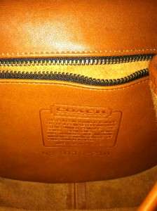 British Tan leather coach purse messenger shoulder bag vintage RARE 