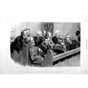    1890 Sketch Royal Courts Justice Common Jury People