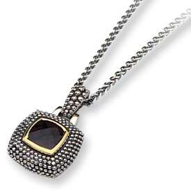 New Shey Couture™ Silver Antiqued Garnet 18in Necklace  