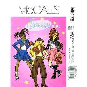  McCalls 5175 Sewing Pattern Girls Plus Shrugs Skirt 