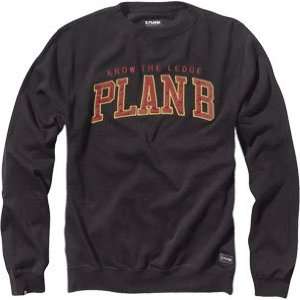  Plan B Knowledge Crew/Sweater [X Large] Black/Red Sports 