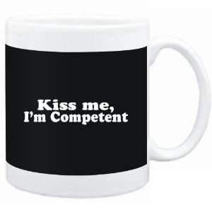  Mug Black  Kiss me, Im competent  Adjetives