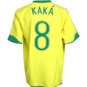  Brazil Kaka #8 Home Soccer Jersey Size Large Sports 