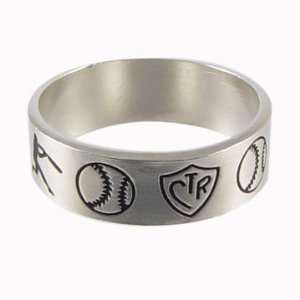  Silver Baseball CTR Ring Jewelry