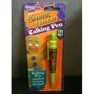  Shrek The Third Gingy Talking Pen Toys & Games