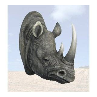    Large Fake Rhino Head Wall Mount Plaque Sign Explore similar items