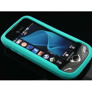 TURQUOISE Samsung Mythic A897 Soft Silicone Rubber Skin Cover + Screen 
