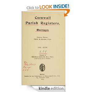 Cornwall parish registers. Marriages (1900) W. P. W. (William 